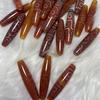 Dzi Silk-Wrapped Red Agate Yellow Pendant Clavicle Bead DIY Jewelry