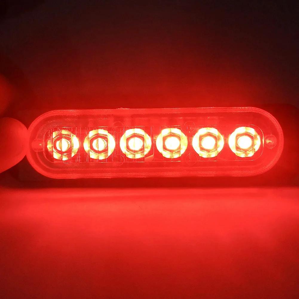 6SMD 12V24VTruck LED Constant Warning Light Side Marker Grille Lightbar Car Beacon Indicators Light Lamp Amber Traffic  LEDlight