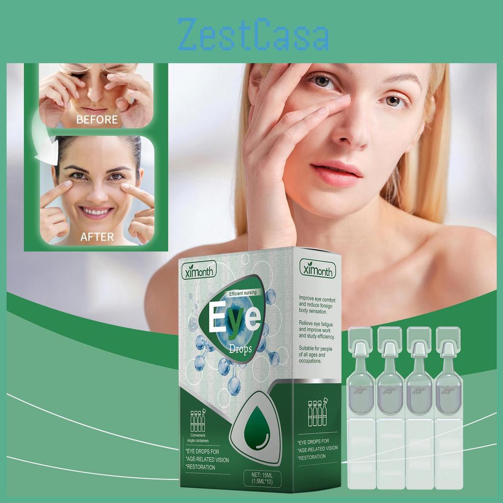 Ximonth Eye Care Drops Soothing Relief For Dry Eyes Hydrating Eye Moisturizer 1.5ml Pack Of 10