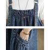 Vintage Denim Maxi Dress Women Plus Size Loose Casual Basic Sleeveless Long Dress Cotton