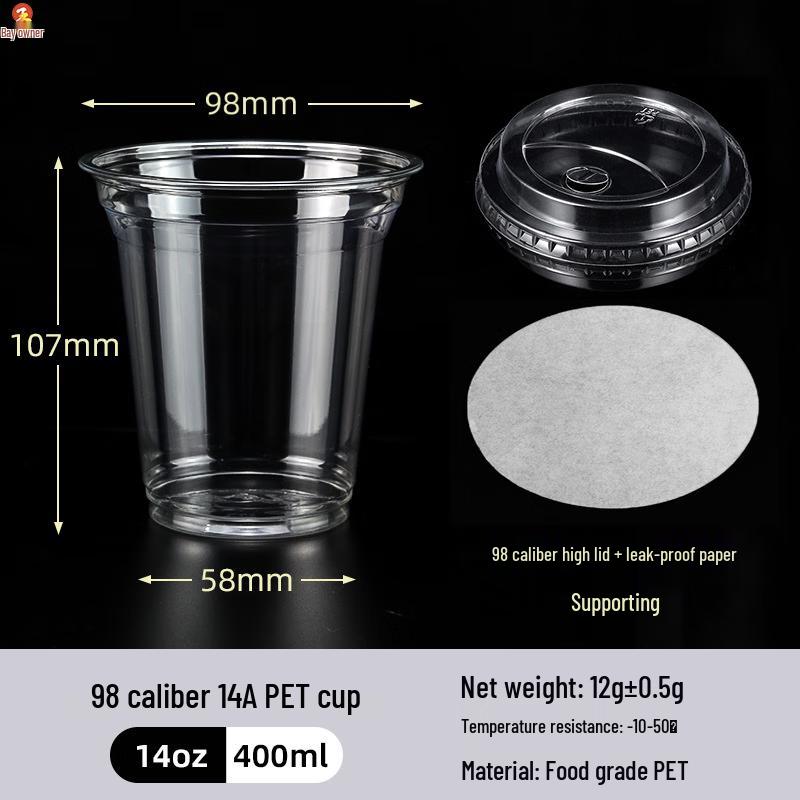 

Jingzhou Disposable PET Plastic Cups 100 Sets