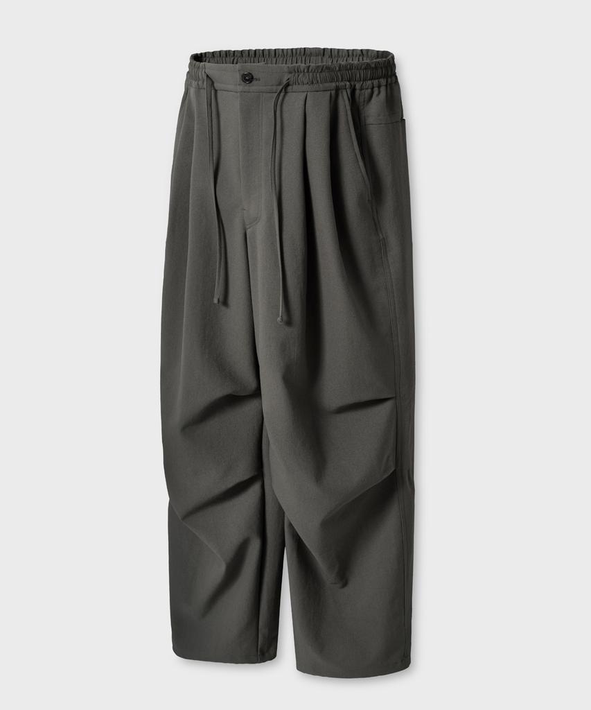 NONBLANK Loose Straight Fit String Pants_Khaki
