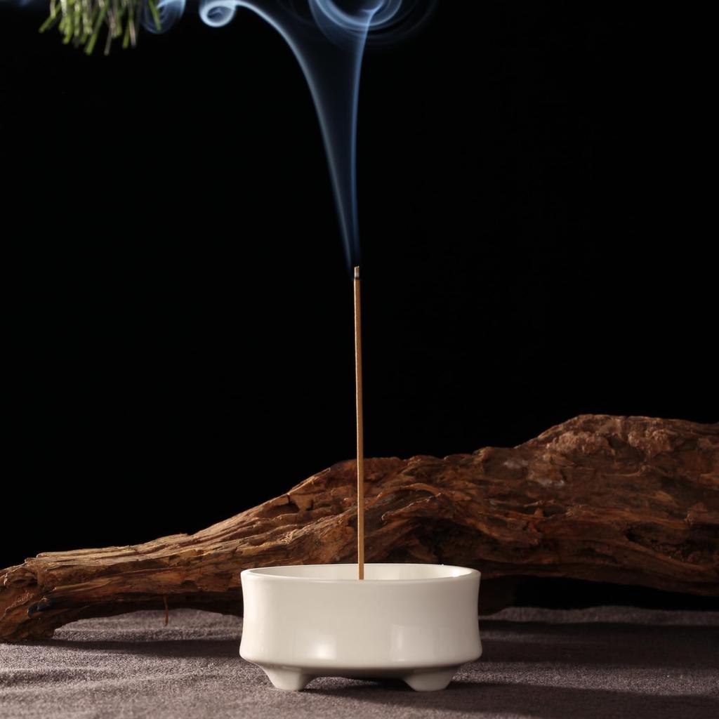 Stylish Ceramic Incense Burner with Metal Mesh, Katori Incense Stick Holder, Mini Cone Incense Set, Ideal for Buddhist Altars, Yoga, Reading, Pets,