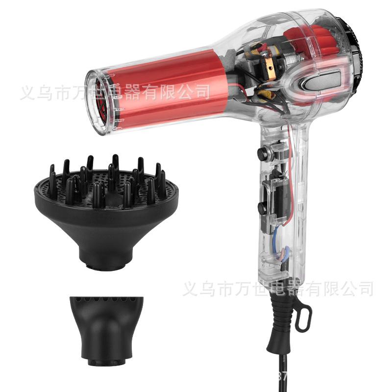 Hot-selling 2400W High-Power Household Hair Salon Professional Electric Hair Dryer Negative Ions Constant General&Standard красный