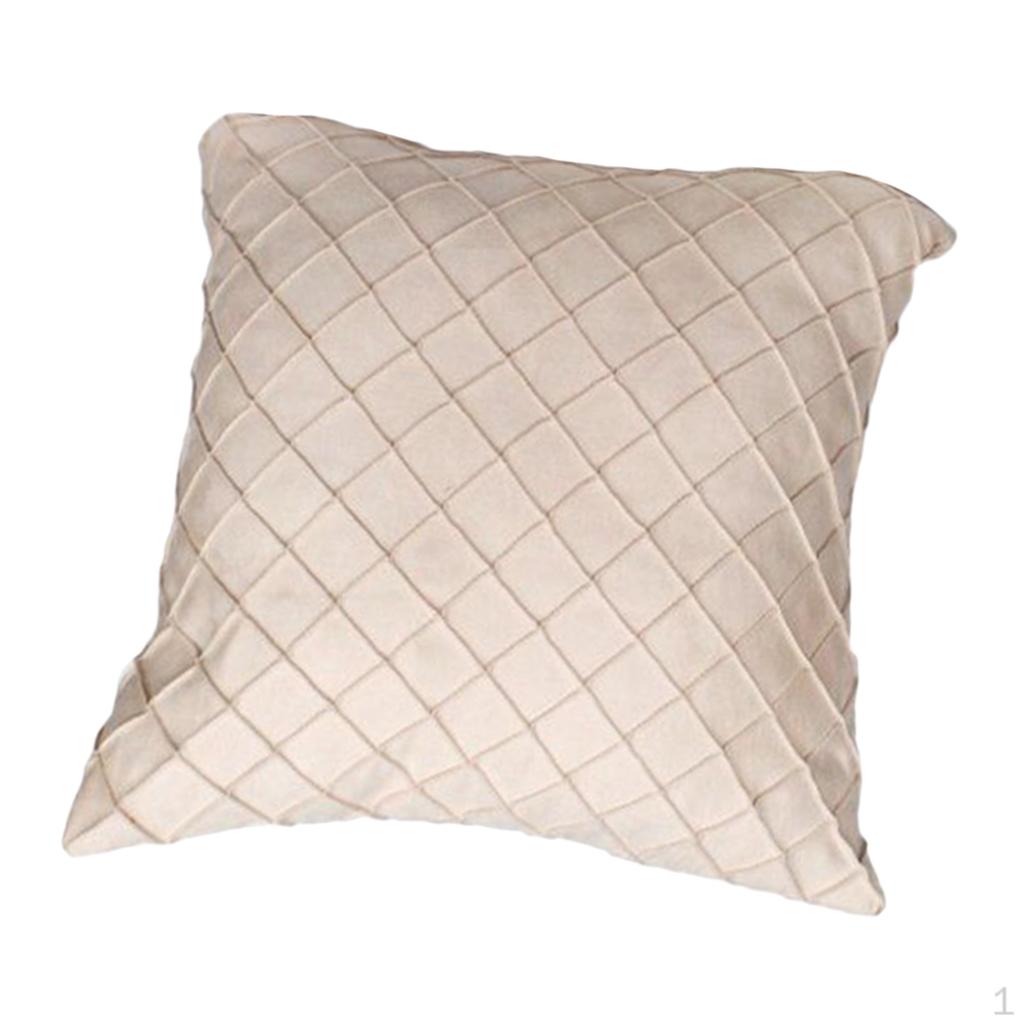 1 piece Hand-Woven Pattern Throw Pillow Covers Soft Solid Velvet Decorative Cushion for Creamy White-50x50cm 689₽