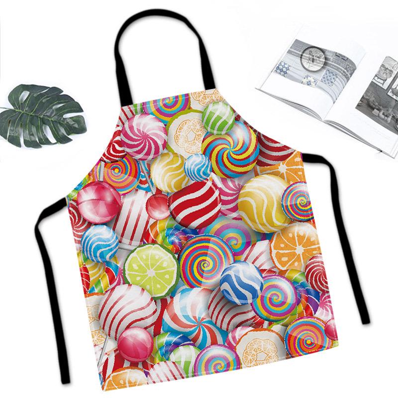 Cartoon Linen Stain-Proof Apron for Home, Parent-Child, Work & Restaurant Use