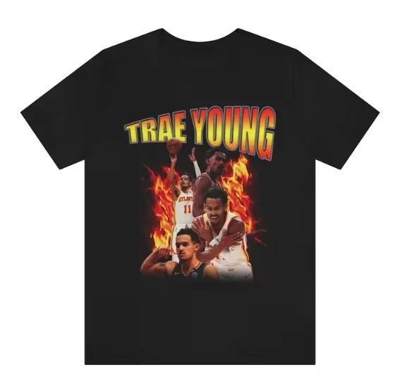 Trae Young Shirt Trae Young Vintage Classic NBA T Shirt 2XL