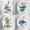 Toilet Plant And Flower Wall Stickers Home Decoration Self Adhesive Mural Bathroom Toilet Cover Stickers