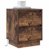 Nightstand Set 2 pcs Smoked Oak 39 x 34.5 x 50 cm