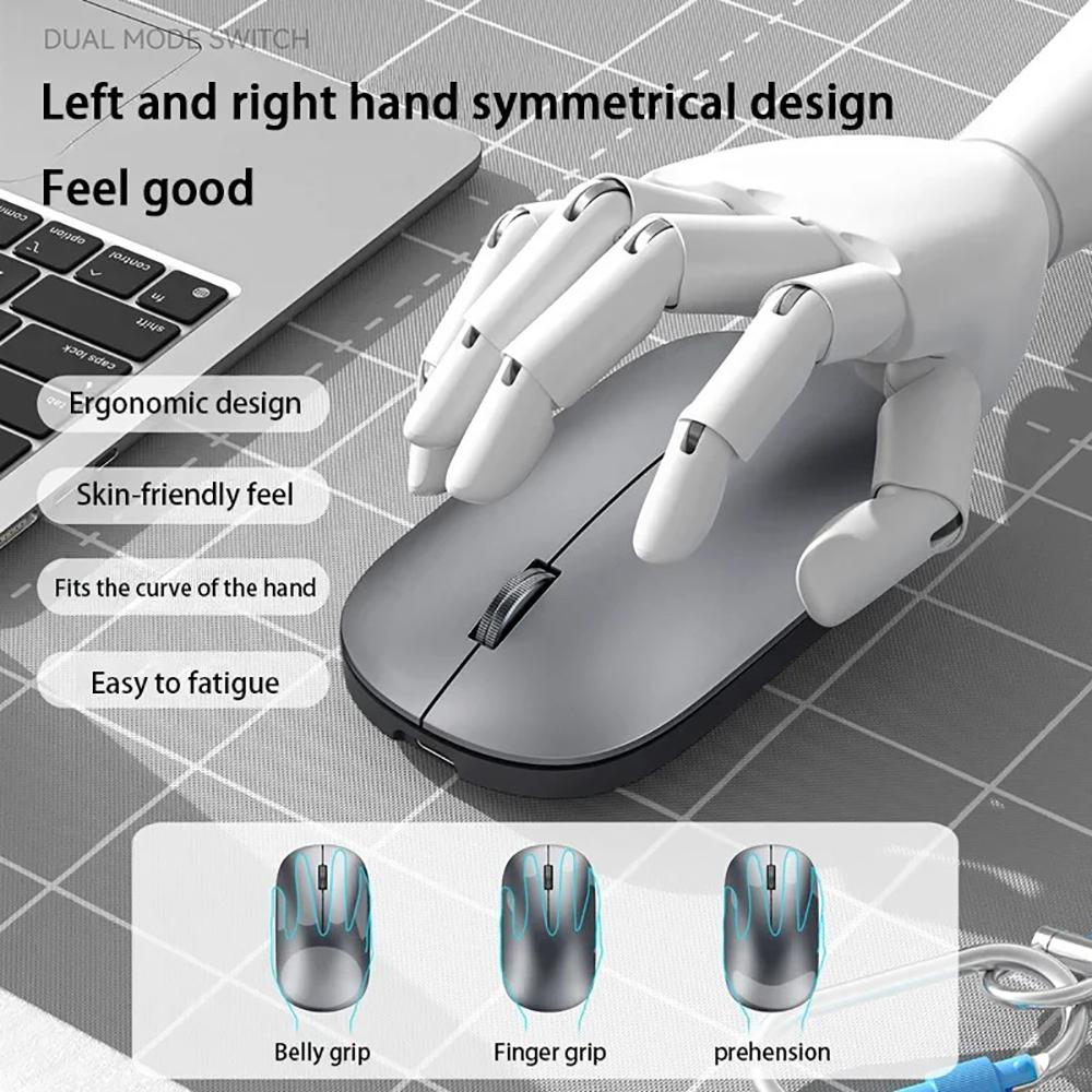 Dual-Mode Bluetooth Mouse 2.4G Wireless Mouse Rechargeable Mouse Gaming Mice Office Silent Button Mouse for PC Laptop Tablet