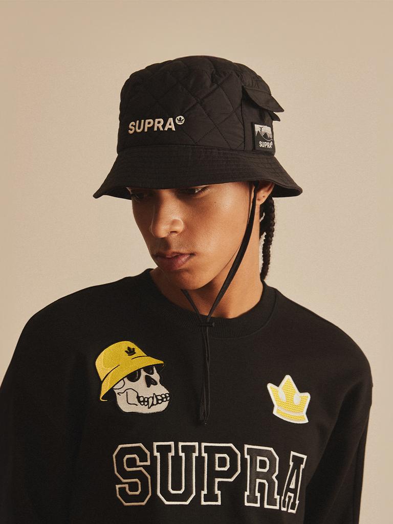 SUPRA Outdoor Quilted Pocket Point Bucket Hat (Black)