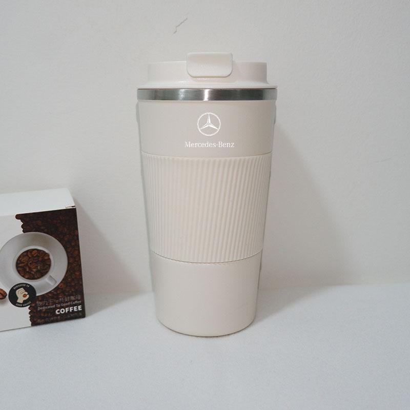 500ML Thermos Cafe Coffee Mug For Mercedes Benz W203 W204 W205 W210 W212 CLA CLK SLK GLK AMG Car Thermos Mug Travel Thermos Cup BS3