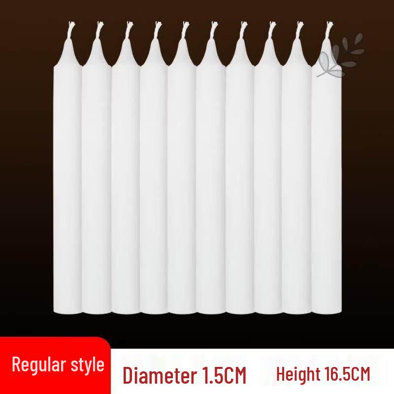 LIEI Thick White Household Candles - 60 Pack