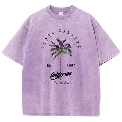 Santa Barbara Est Calicornia Print Mans Tees Soft Chic Tee Clothing Breathable Normcore T-Shirts Comfort Tops