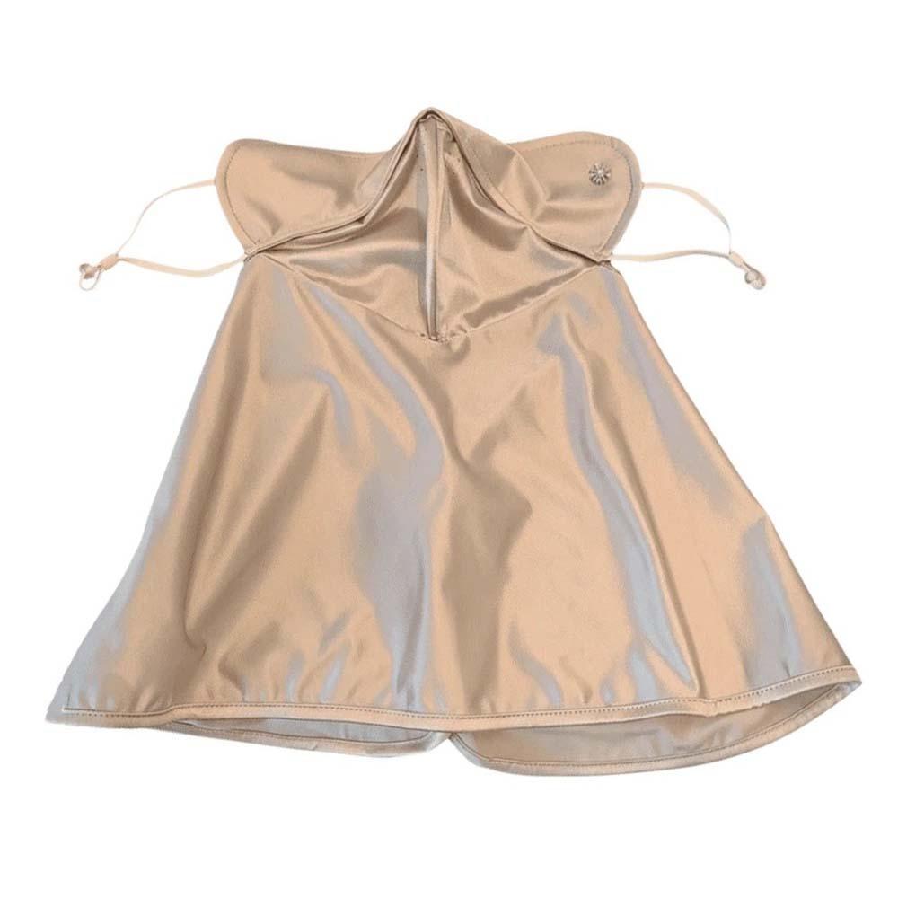 Elastic Neck Sunscreen Mask Satin Breathable Sunshade Mask Face Sun Protection  Seaside Vacation