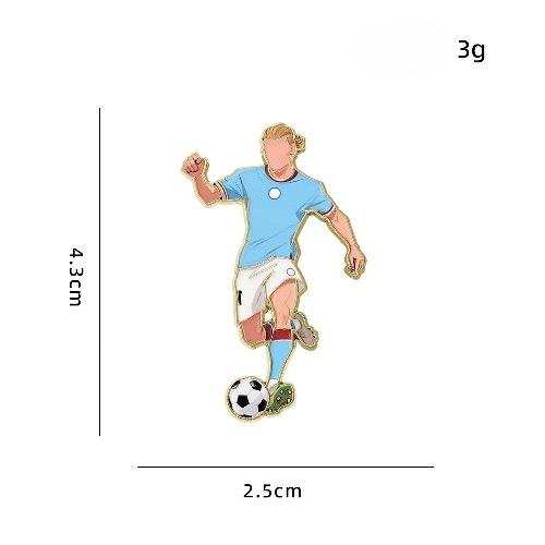 Football Star Badge Alloy Enamel Football Star Ball King Souvenir Clothes Accessories School Bag Decoration Brooch
