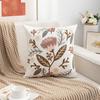 Flower Pillow Cover Towel Embroidered Sofa Throw Pillow Cover Decorative Square Cushion Case for Sofa Bedroom 45x45 Pillowcase