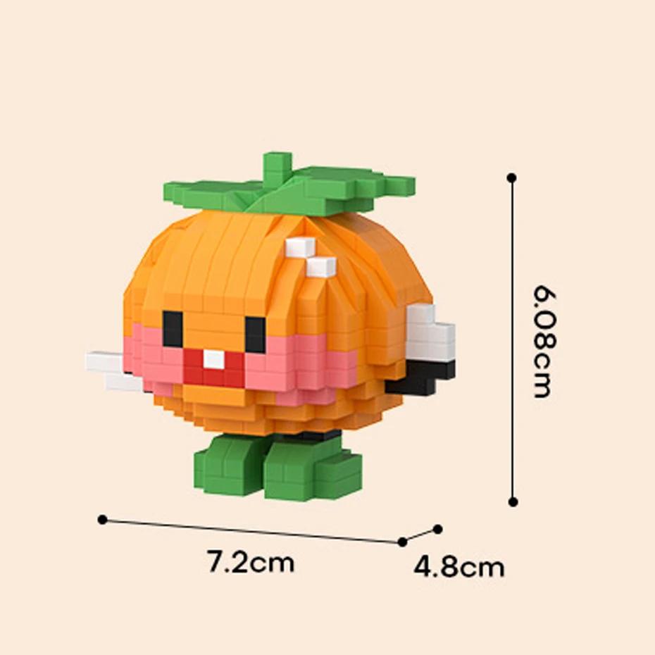 Building Blocks Cute Bricks Block Fruit Figurine Mini Particle Trendy Play Fruit Happy Food Set Creative Desktop Decor