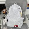 Schoolbag1011 New American Vintage Letter Embroidered Backpack for Middle and High School Students Versatile Large Capacity Lightweight Travel 