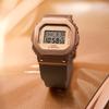 Casio all-metal series - square plate digital display, metal retro classic small square, waterproof and shockproof movement, quartz GM-S5600BR-5PR