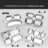 LIJIA KITCHENWARE 304 Stainless Steel Rectangular Four-Compartment Meal Tray