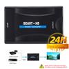 1080P SCART To HDMI-compatible with Supply Cable Audio Video Upscale Adapter Converter Plug and Play for HDTV Sky Box STB DVD 4