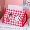 Korean Version Of The Cute Cartoon Bear Tissue Box Girl Heart Pu Desktop Tissue Storage Student Dormitory Paper Box