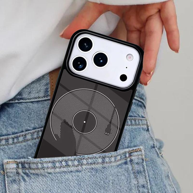 Vinyl DJ Record Art Phone Case for iPhone 17ProMax 12 13 14 15 16e 17 Pro Max Plus Air Cover