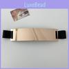 Stylish Metal Elastic Wide Waist Belt For Women With Shiny Surface Fashion Accessory