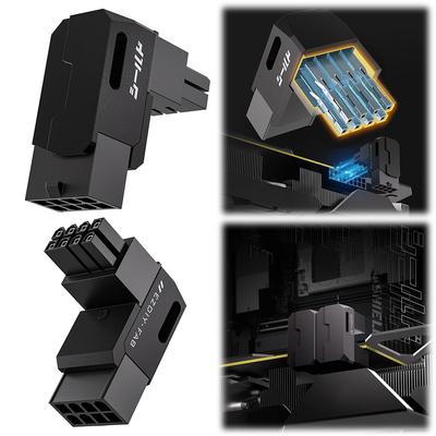 8pinové napájecí adaptéry pro PCIe GPU, napájecí konektory hlavy, konektor hlavy řízení, pravoúhlý ohebný adaptér pro grafickou kartu stolního PC