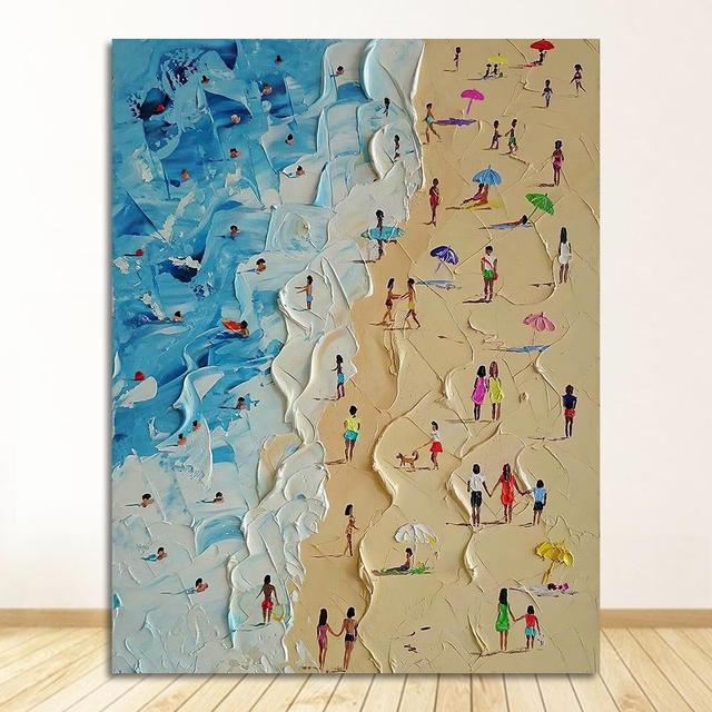 Seascape Knife Painting Oil Painting Poster The Picture On the Wall Pictures For Living Room  Canvas Painting Summer Beach
