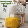 Soft Plush Toy Storage Bag Fluffy Filled Stool Sofa Cushion Clothing Storage Bag  Kids Room