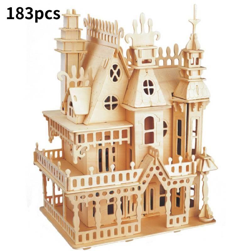 

Модель Фэнтези Вилла Набор для сборки дома 3D Пазл Набор моделей Деревянный конструктор