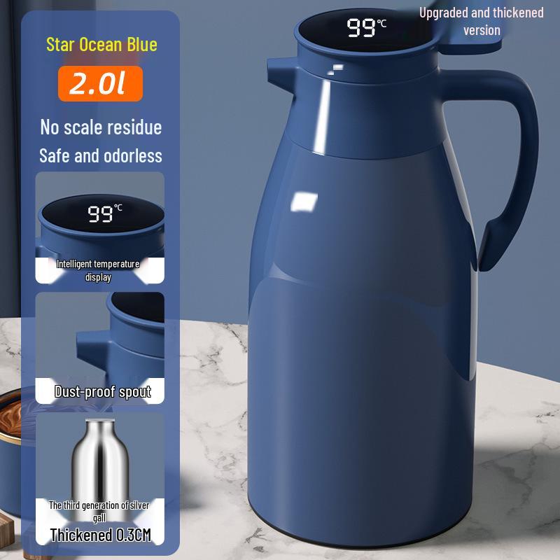 2026 Smart Temperature-Control Kettle: Large Capacity, Insulated, Temperature Display, Hot Water Bottle for Home Use.