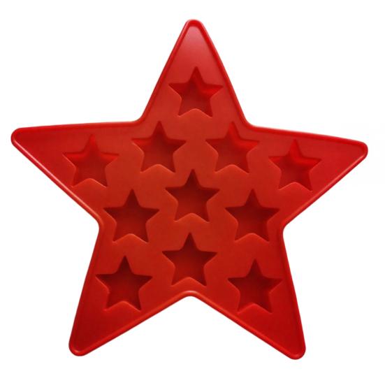 Star-Shaped Silicone Ice Cube Tray Food-Grade Flexible Mold for Ice Candy Chocolate Easy-Release Dishwasher Safe Creative Baking Tool
