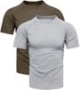 Dwupak Męski T-Shirt Khaki I Szary M
