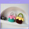 Korean Style Handwoven Plush Snack Bag For Kids Adorable Floral Design For Girls