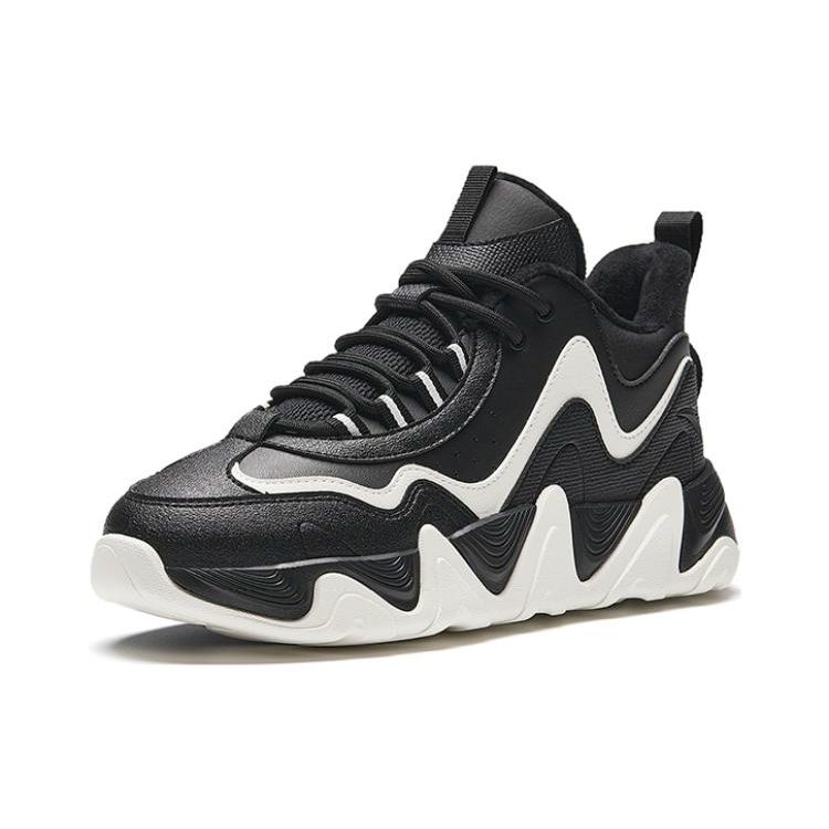 Anta After Wave 1.0 Comfortable Shock Absorbing Sweat Absorbing High Top Casual Shoes Women Casual Shoes Black 922348904-2