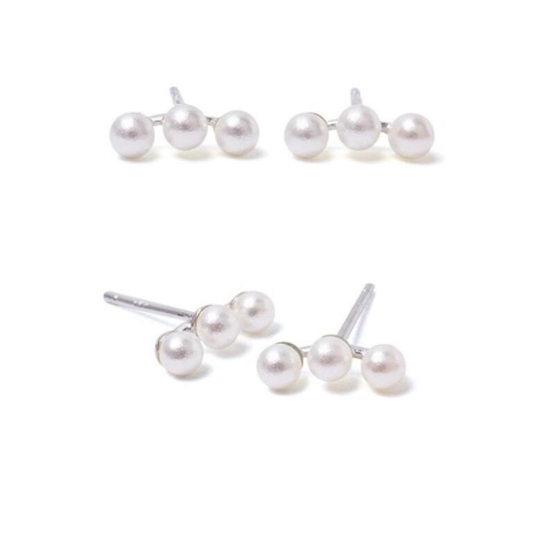 

Ithudo Earrings 925 Silver Women s Classic Beaded Pearl ONECOLOR