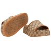 GUCCI Slide Slippers Women's Beige & Dark Brown 816797 FAD9C 9745