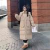 Down Cotton Jacket Women's Mid-length Winter 2025 New Korean Style Cotton-padded Jacket Thickened Over Knee Hooded Cotton-padded Jacket