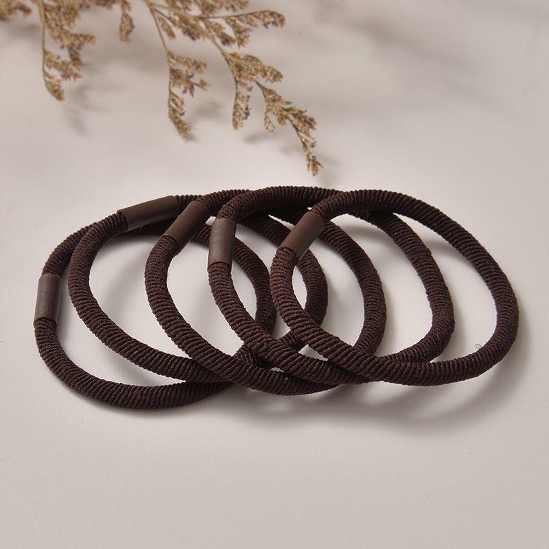 5pcs Twill High Elasticity Rubber Hair Bands Korean Simple Hair Rope Stretch Women Hair Ties Scrunchies Ponytail Holder