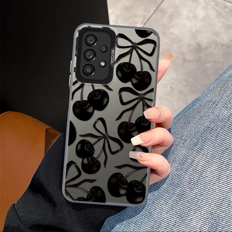 Phone Cover Case for Samsung Galaxy A13 A12 A25 A73 A23 A71 A32 A36 A14 A56 A72 A16 A34 A17 A52 A54 Stylish Cherry Pattern