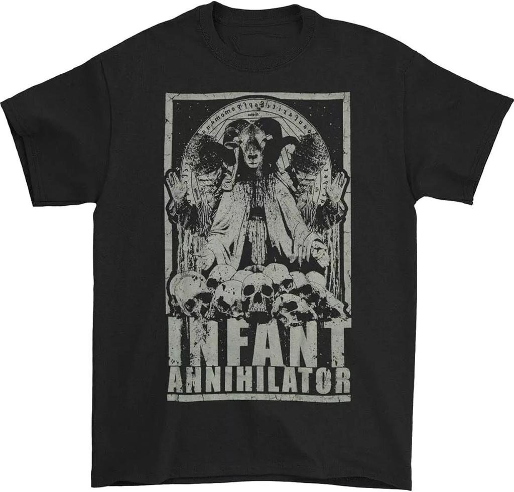 Infant Annihilator Band Music Lover Cotton Black T Shirt Summer Cotton Men's Women Top Tee Short Sleeve Streetwear Casual Trendy