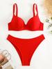 Coppa del Reggiseno con Ferretto Bikini Brasiliano Costume da Bagno Femminile Costumi da Bagno Donna Bikini a Due Pezzi Set Push Up Costumista Costume da Bagno Swim Lady