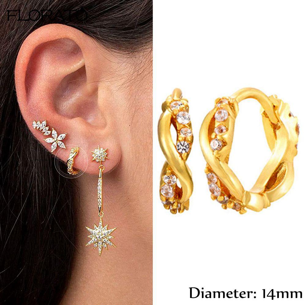 925 Silver Ear Needle Simple 10/15/25mm Hoop Earrings for Women Round Dangle Gold Earrings Fashion Korean Jewelry