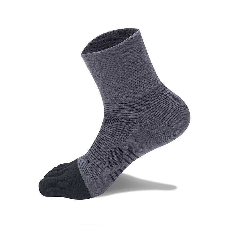 TFO DuPont Coolmax Five-Toe Socks Comfortable Breathable Quick-Dry Sports Socks A2202435 Men's Dark Gray