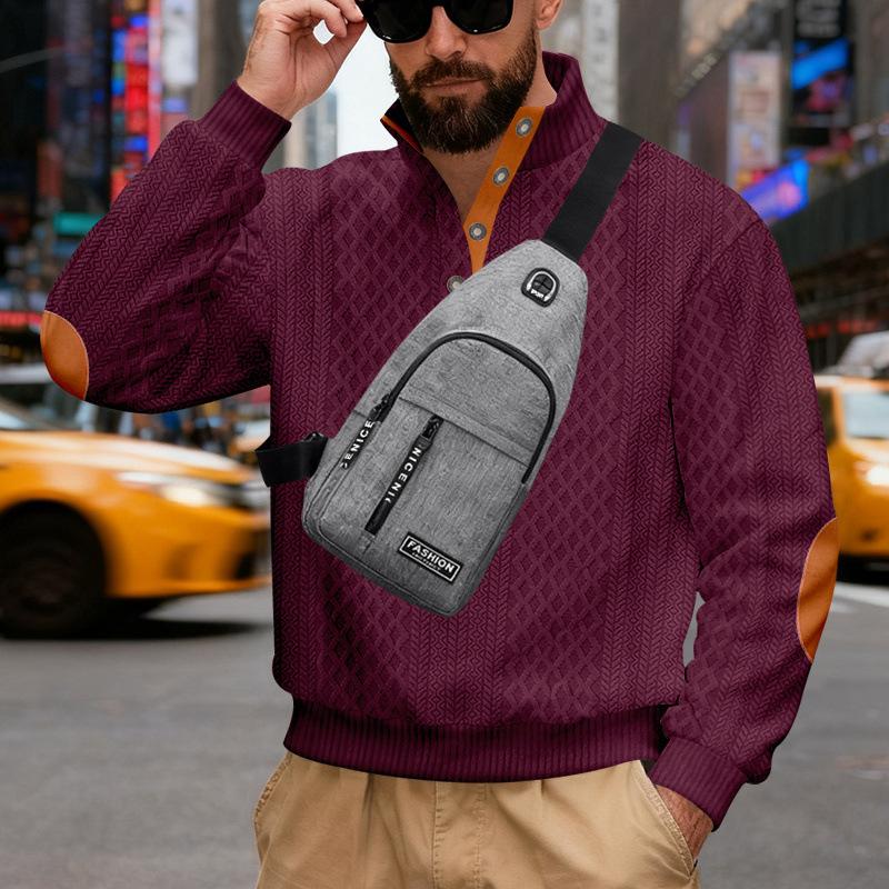 2025 Autumn and Winter New Loose Retro Stand Collar Casual Sweatshirt