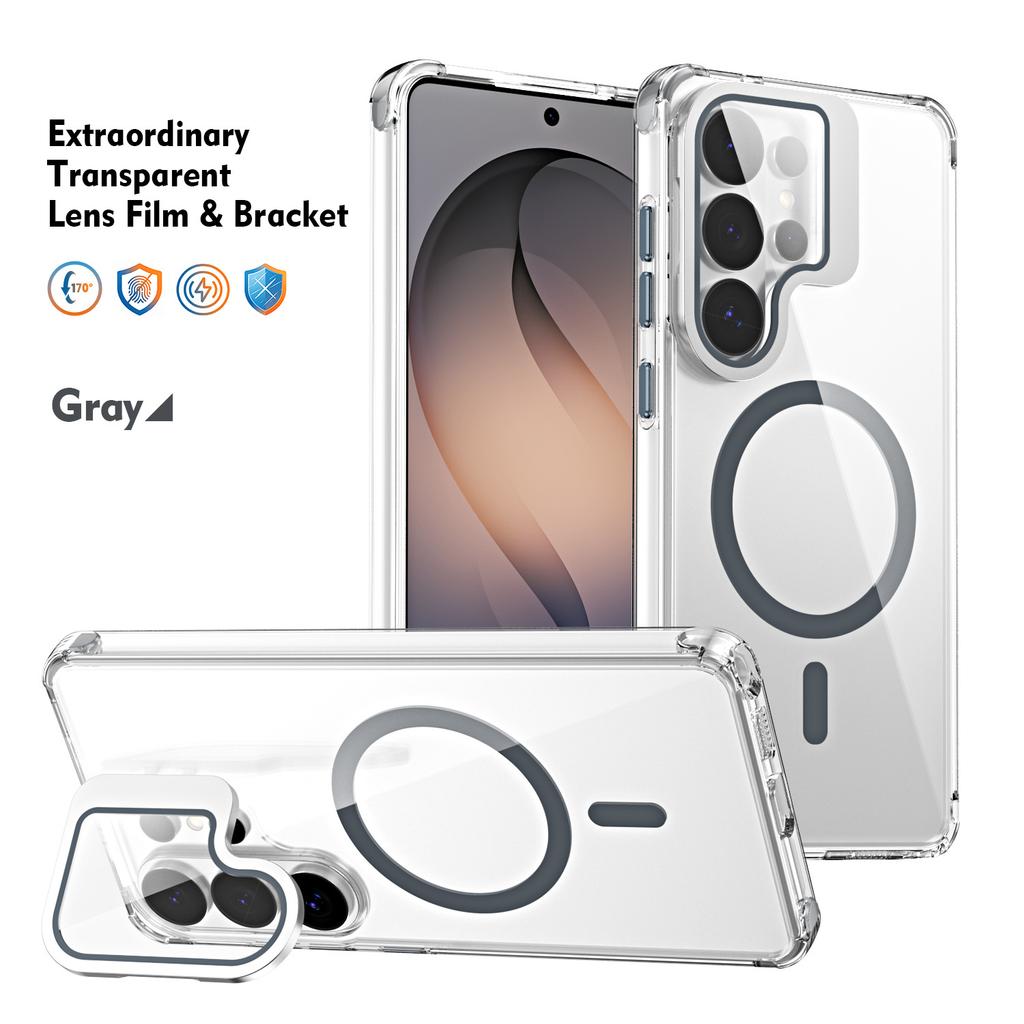 Applicable To Samsung S26Ultra Extraordinary Magnetic Suction Bracket Mobile Phone Case S25Ultra Anti-drop A57 Protective Case A37