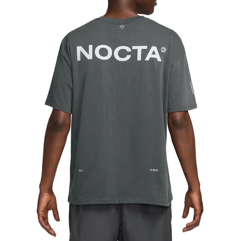 Nike Nocta Collaboration Round Neck Casual Sport Short Sleeve T-Shirt With Dropped Shoulders SS24 Unisex Tops Gray FN7663-060
